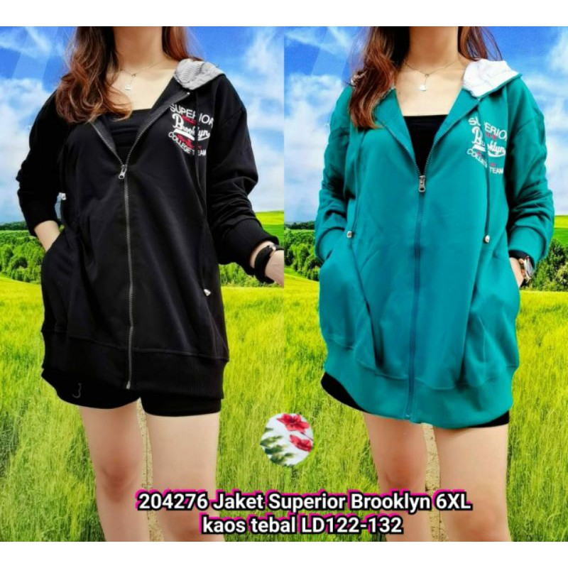 JAKET KAOS UKURAN 6XL JAKET KAOS WANITA JAKET KAOS CEWEK LD 122-130 JAKET KAOS CEWEK JUMBO