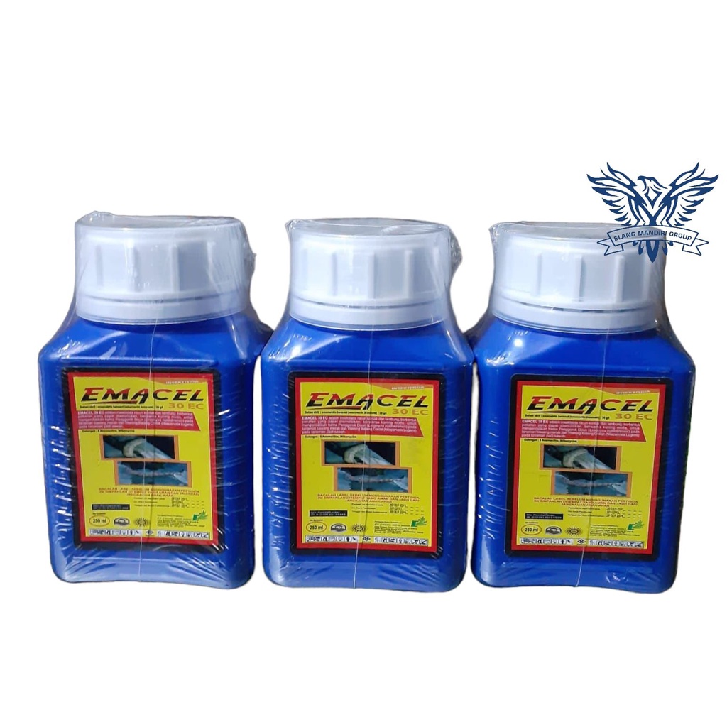 Insektisida Emacel 30EC 250ml Untuk Hama Ulat  Bahan Aktif emamektin benzoat (emamectin benzoate) 30g/l JimatSiklon Crumble Proclaim Mateni Dk Fenzo