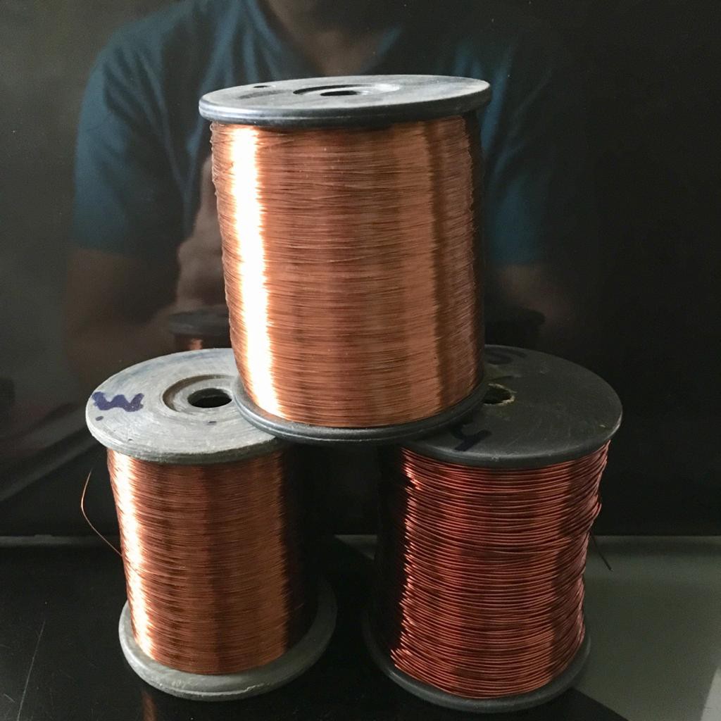 Kawat tembaga ESSEX ukuran 0.40 MM | Berat 1/2 KG | ENAMEL | Gulungan | Kualitas EROPA