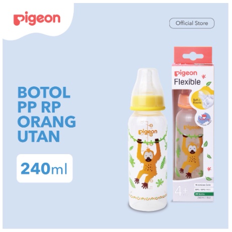 PIGEON BOTTLE PP RP 240 ML W/S TYPE SILICONE NIPPLE