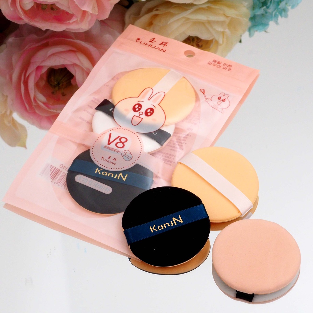 Spons Bedak Basah SET ISI 3PCS Blending Sponges Puff Air Cushion Foundation