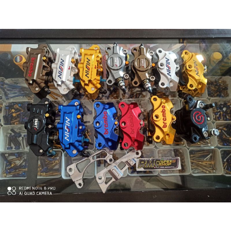 Kaliper brembo set breket beat vario 110 vario 125 vario 150 scopy spacy uk disc 220mm