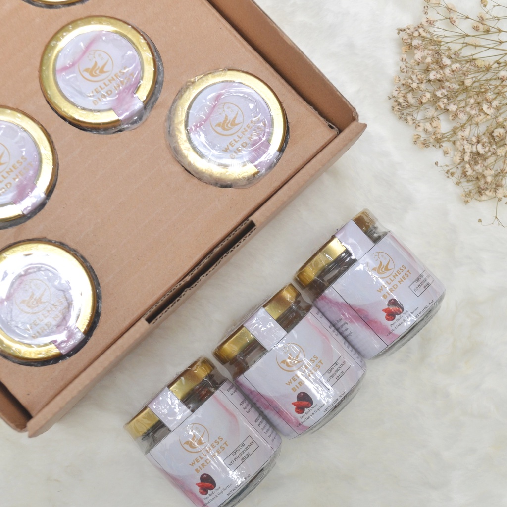 

Minuman Sarang Burung Walet Wellness Bird Nest Asli 100% dgn Goji Berries & Red Dates (6 jar)