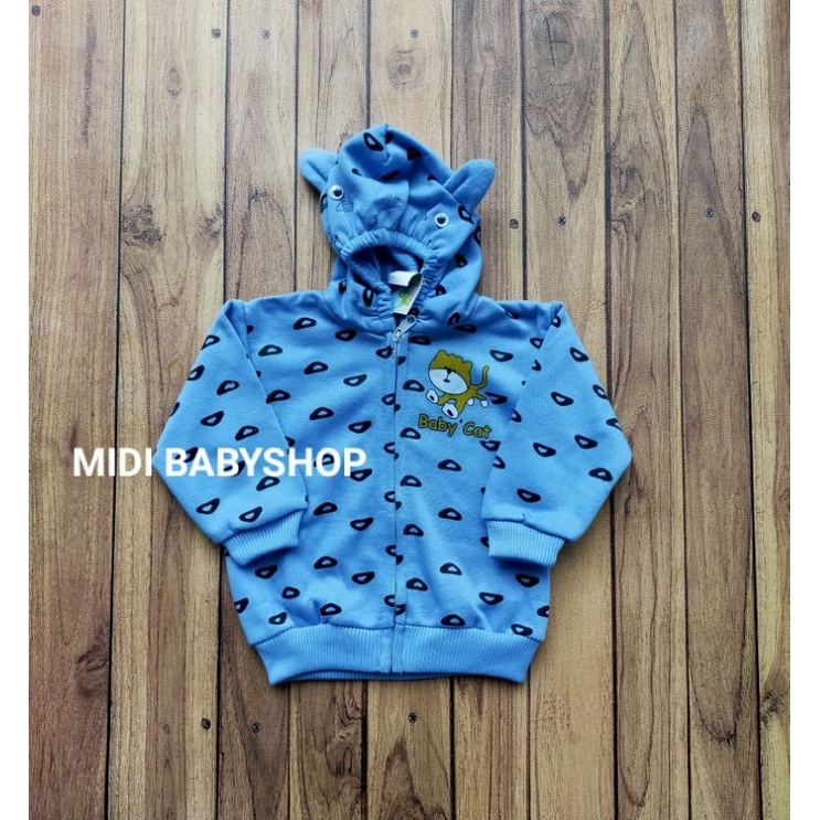 Jaket Bayi Hoodie 3 - 18 bulan Halus dan Hangat motif lucu