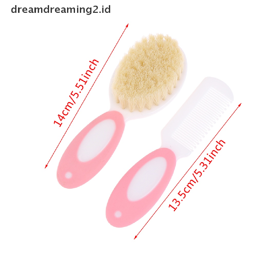 (LIKE) 2pcs / set Sisir Rambut Portable Lembut Untuk Bayi Newborn / Anak