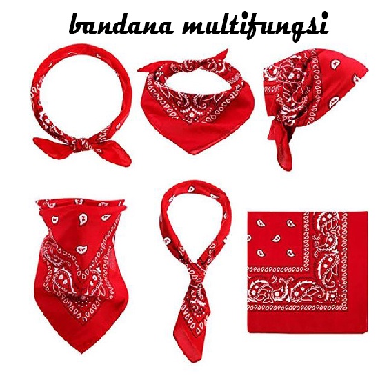 M.C [ ISI 35 PCS ] BANDANA SLAYER SCRAFT MULTIFUNGSI IMPORT MOTIF PAISLEY - HARGA GROSIR