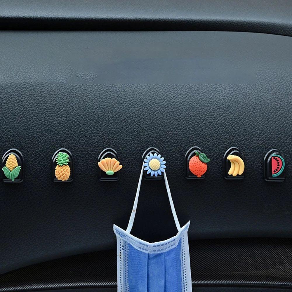 Agustina Kait Mobil Aksesoris Mobil Car Decor Storage Hooks Punching-free Hooks Organizer Hook Gantungan Dinding Kait Kartun Hook