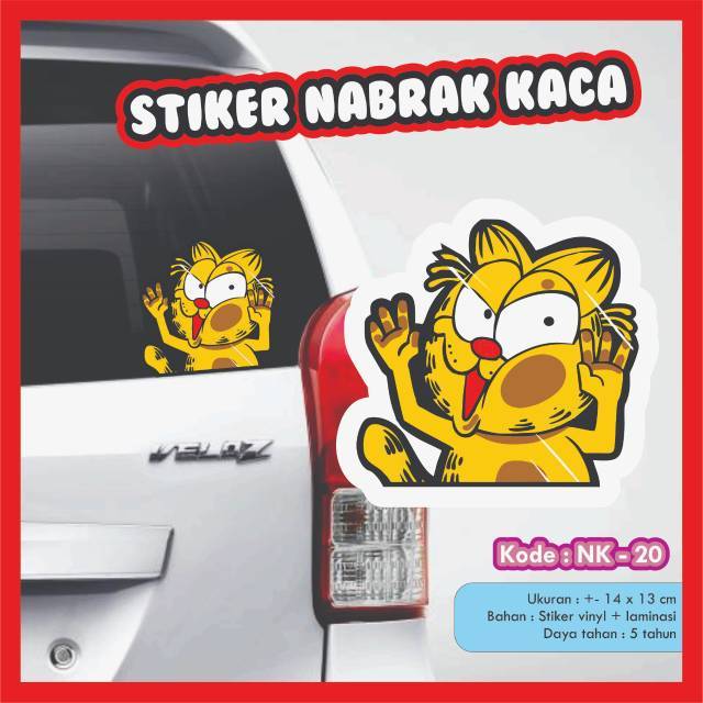 

Stiker Nabrak Kaca vinyl / Hit the glass sticker