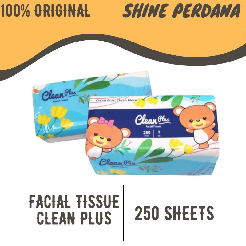 PREMIUM Tisu Tissue Merk CLEAN PLUS 250 Sheets