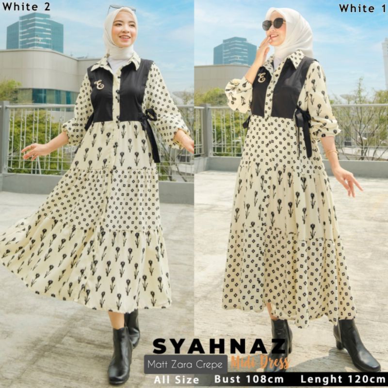 Midi Dress A-Zara Print Syahnaz