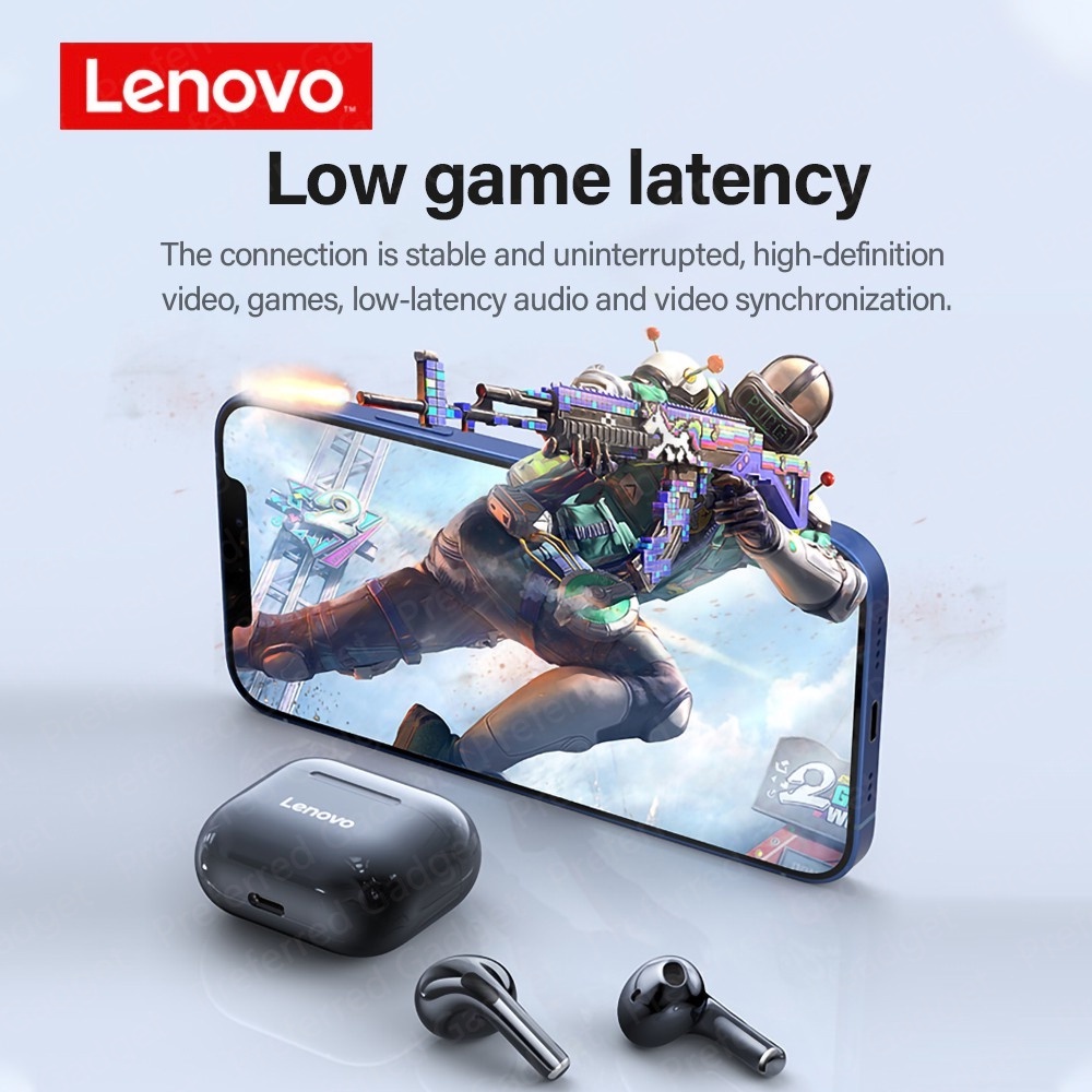 NEW Original Lenovo LP40 TWS Wireless Earphone Bluetooth 5.0 Dual Stereo Noise Reduction Bass Touch Control Long Standby 230mAH