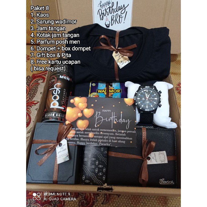 

Hampers Kado Ulang Tahun Cowok Kado Wisuda Anniversary Wedding Souvenir