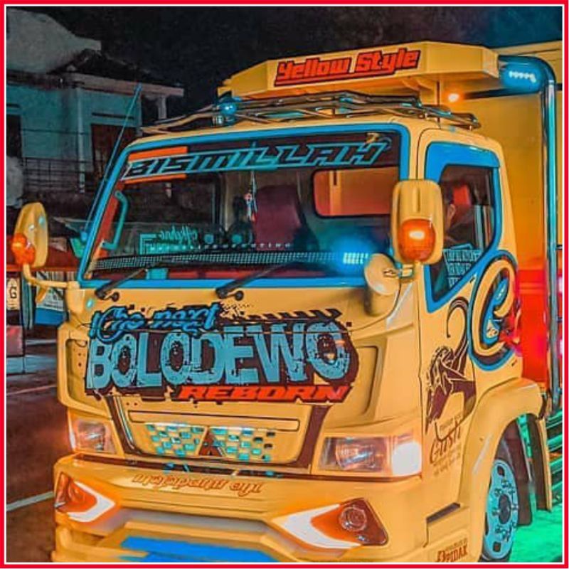 tulisan bismillah kaca depan truk