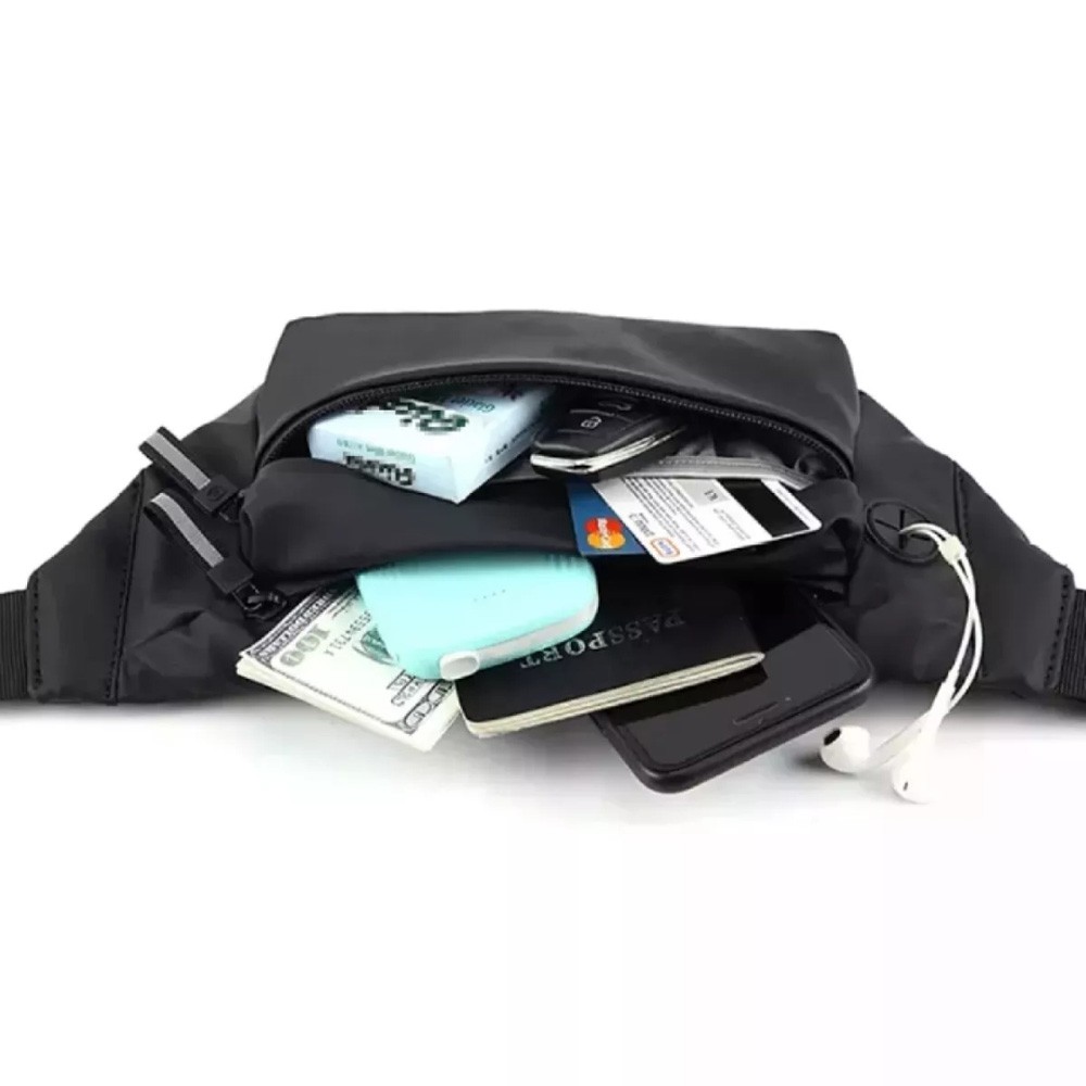tas waterprof black, Tas Pinggang ,Tas Selempang ,Pria Tas Selempang Casual