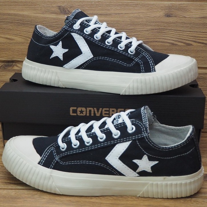 SEPATU CONVERSE ONE STAR VINTAGE SNEAKERS CLASSIC BASIC HITAM