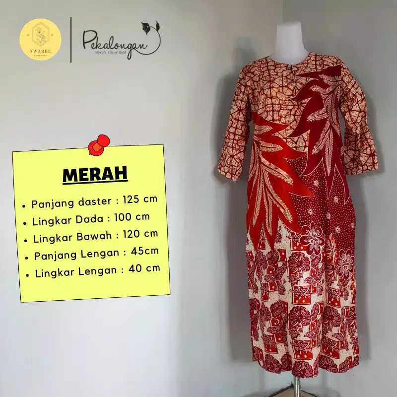 Daster Busui Rayon Batik Pekalongan Baju Batik Wanita Dewasa Kekinian Lengan Panjang