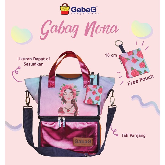 Gabag Double Sling Thermal Cooler Bag - Summer - Nona - Gilia / Tas Cooler Pendingin Asi Bayi