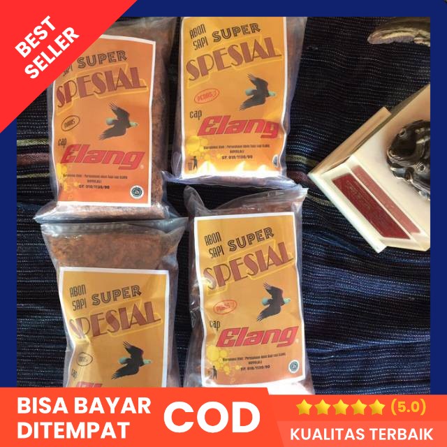 

Abon Sapi Premium Spesial Boyolali cap elang 250gr Rasa Manis dan Pedas Halal 100% TANPA MSG