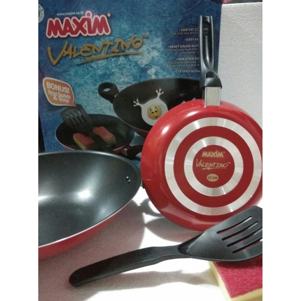 New Panci Teflon Anti Lengket - Wajan Teflon Anti Lengket Maxim Vxxentino Set