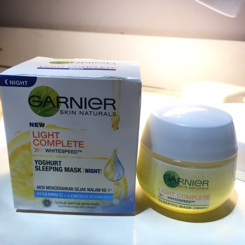 Jual Garnier Light Complete Yogurt Sleeping Mask Shopee Indonesia