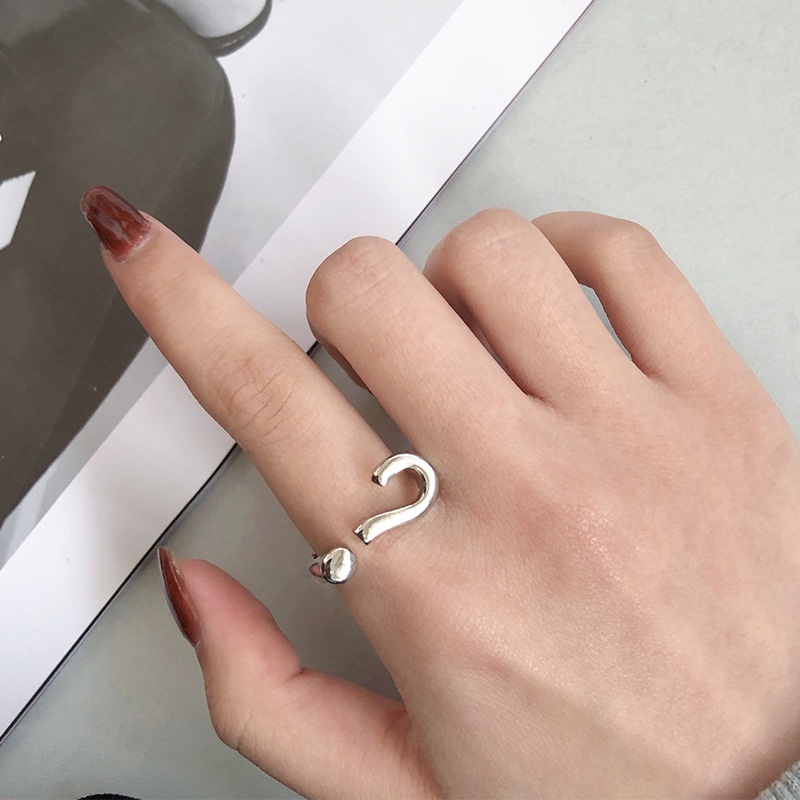 Question Mark Ring Accessories Adjustable Personality Trendy Korean Simple Temperament