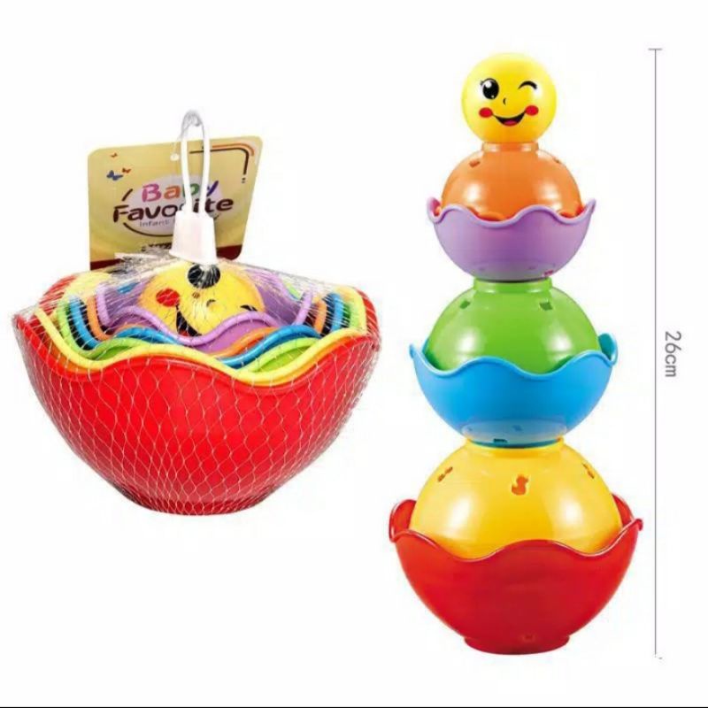 [BISA COD] STACKING TOYS / Stacking Cups / Cup Mainan Susun Bayi / Mainan Edukasi Pasir / Mainan Pasir Pantai