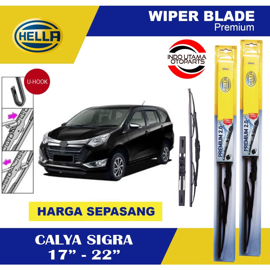 Wiper Blade Mobil Calya Sigra HELLA Premium 2.0 (17-22)