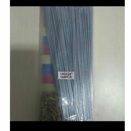 ruji / jari jari sepeda / spokes and nipple ukuran 24 x 14g merk maya
