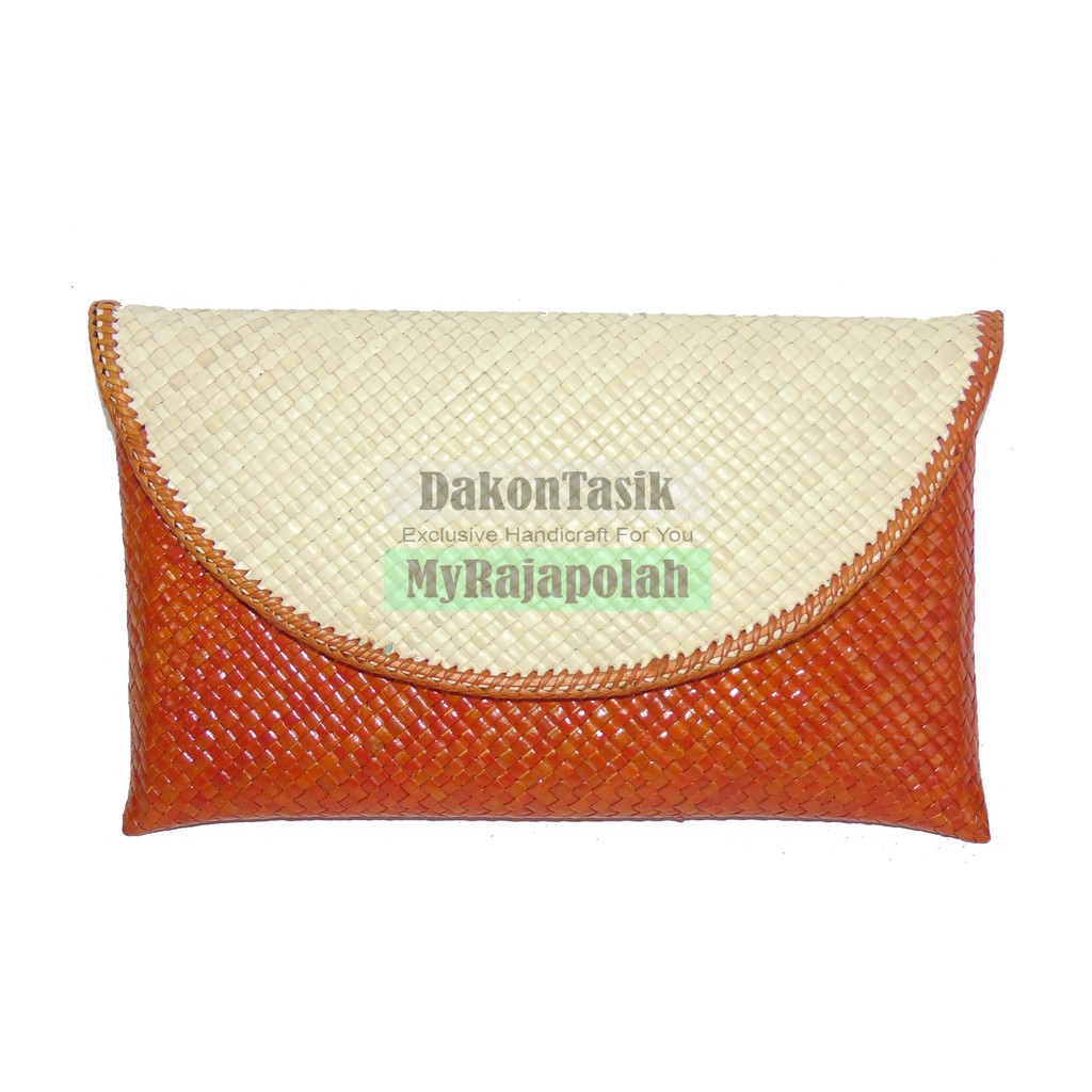 Clutch anyaman pandan polos  / clutch pesta kondangan  - dakontasik