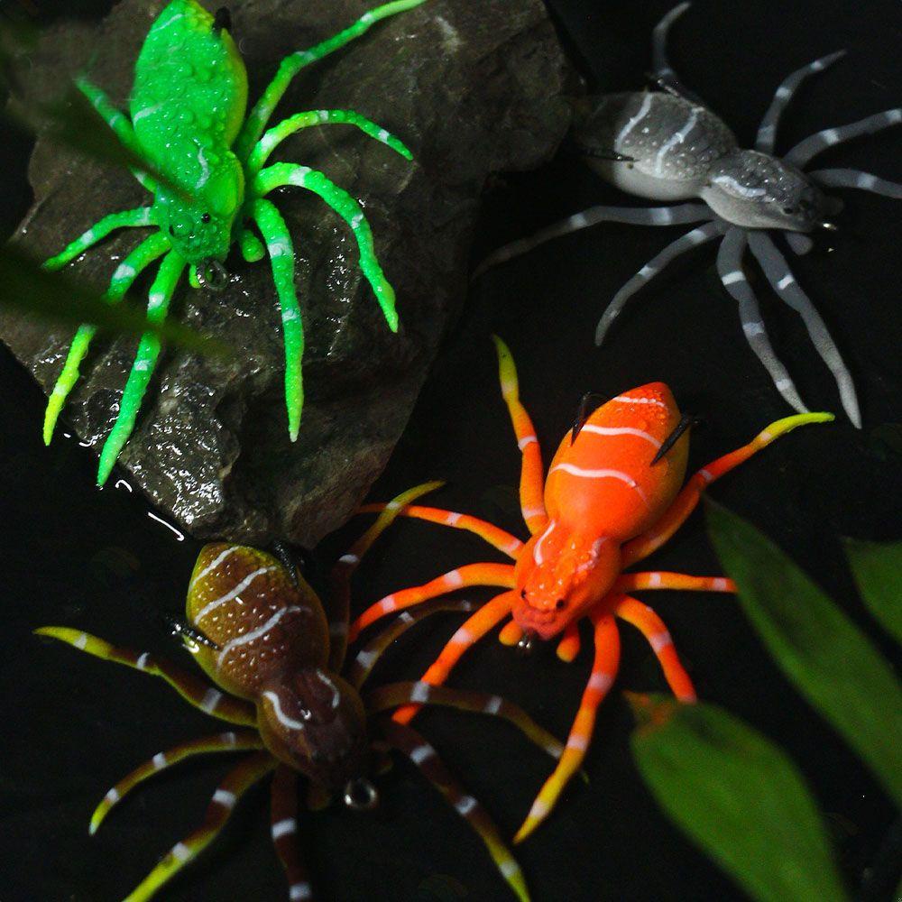 TOP Spider Soft Bait Panas Baru Buatan Portabel 8cm 7g Desain Realistis Umpan Bass