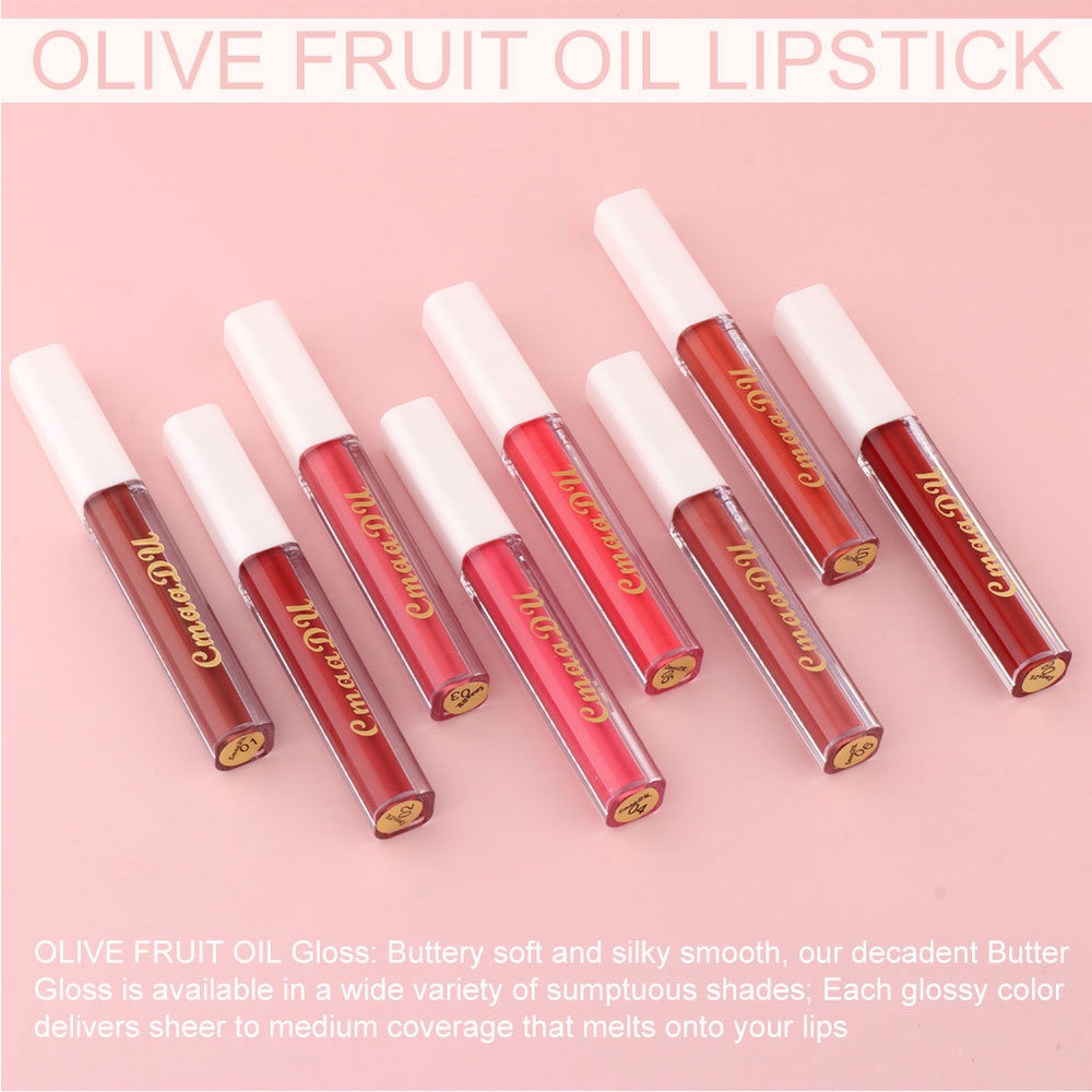 CMAADU OLIVE FRUIT OIL LIPSTICK LIP GLOSS 8 WARNA