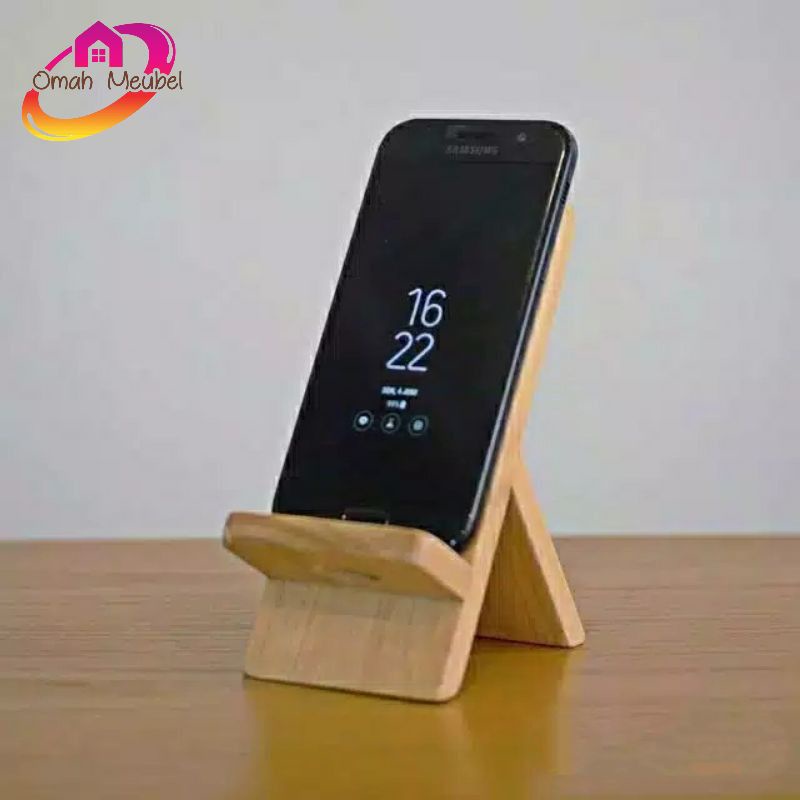 Stand holder HP / Dudukan HP / standing hp Kayu pilihan