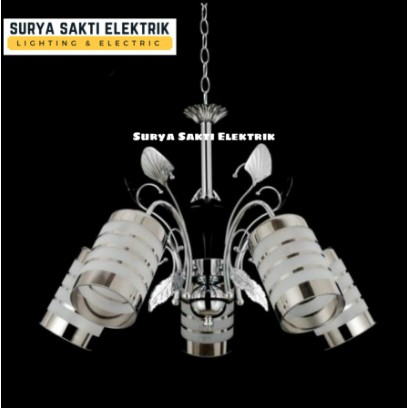 LAMPU GANTUNG RUANG TAMU RUANG MAKAN MINIMALIS SILVER