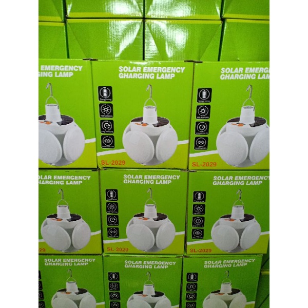 Lampu Solar Emergency LED Lipat Dragon 5 Sisi Gantung Rechargeable 60 Watt