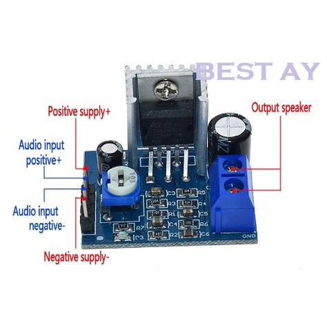 TDA2030A 6-12V Single Audio Power Amplifier Board Module Modul TDA2030 18W