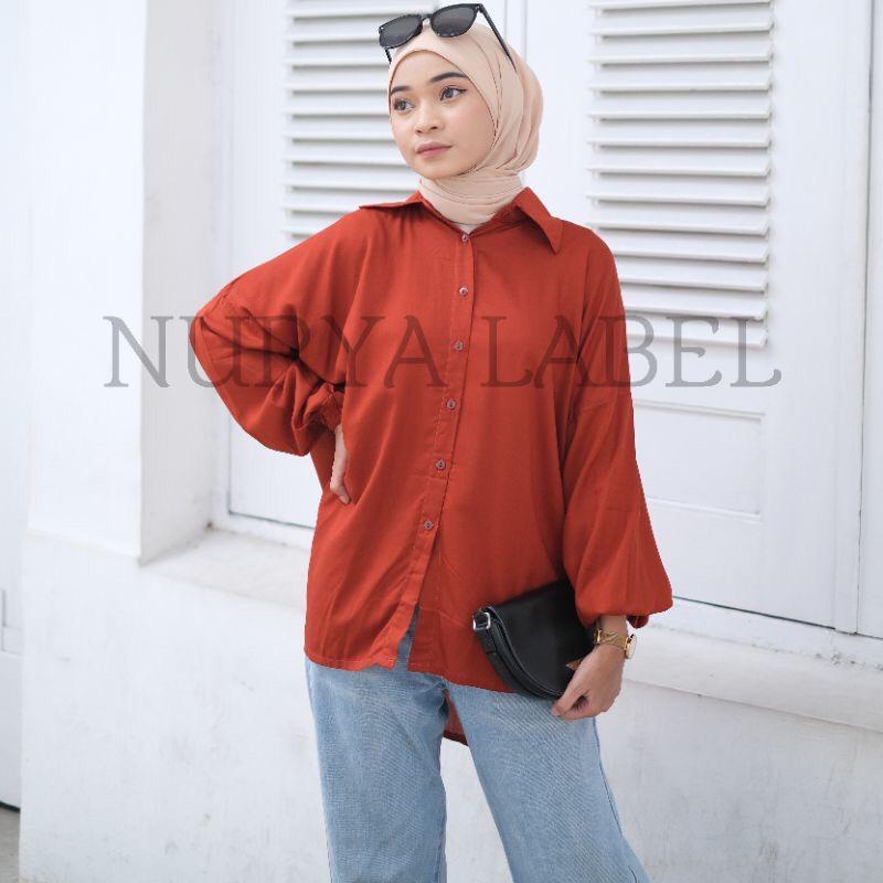 BEST SELLER - ANISSA KEMEJA OVERSIZE - KATUN RAYON - BAHAN ADEM  - BISA COD