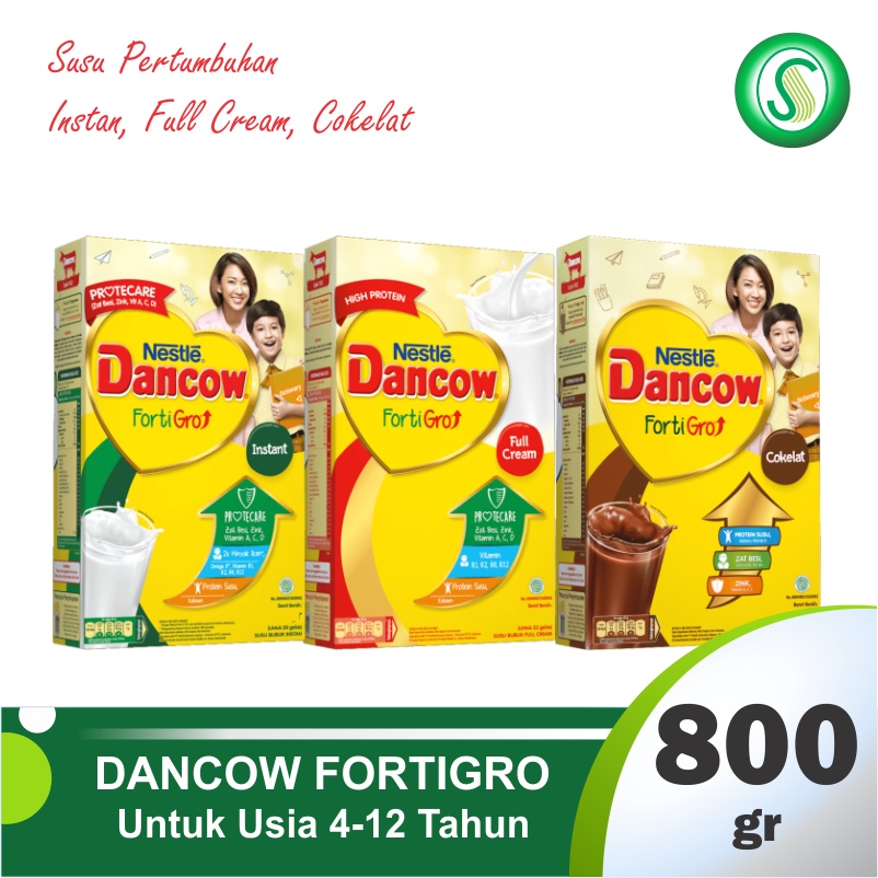 

Dancow Fortigro 780gr Box - Instan /Full Cream / Cokelat - Susu Pertumbuhan Anak