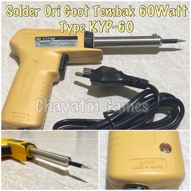 Solder Ori Goot Type KYP-60 Daya 60Watt Model Pistol