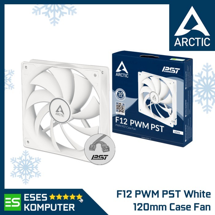 Fan ARCTIC F12 PWM PST - White - Single Pack - 120mm 12cm Case Fan