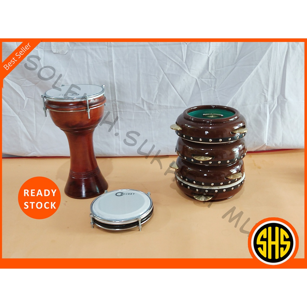 PROMO SUPER MURAH Rebana Hadroh Jepara Standar Alat Hadroh Full Set Paket 3