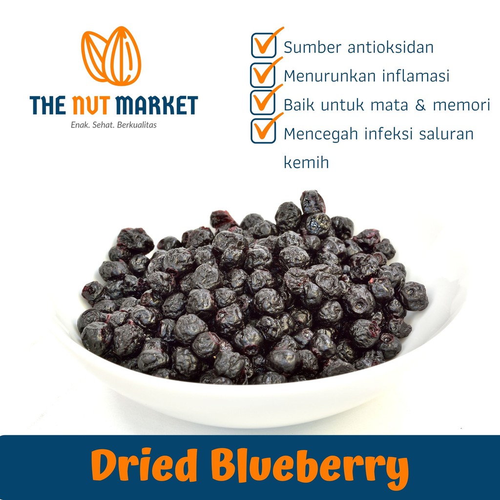 

Dried Blueberry 100-250gram Bluberi kering