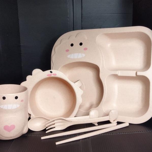 Murah Diskon NEW 3DTableware Set Peralatan Makan Bayi Baby Feeding Set Kado anak perlengkapan bayi 6 in 1 bayi anak