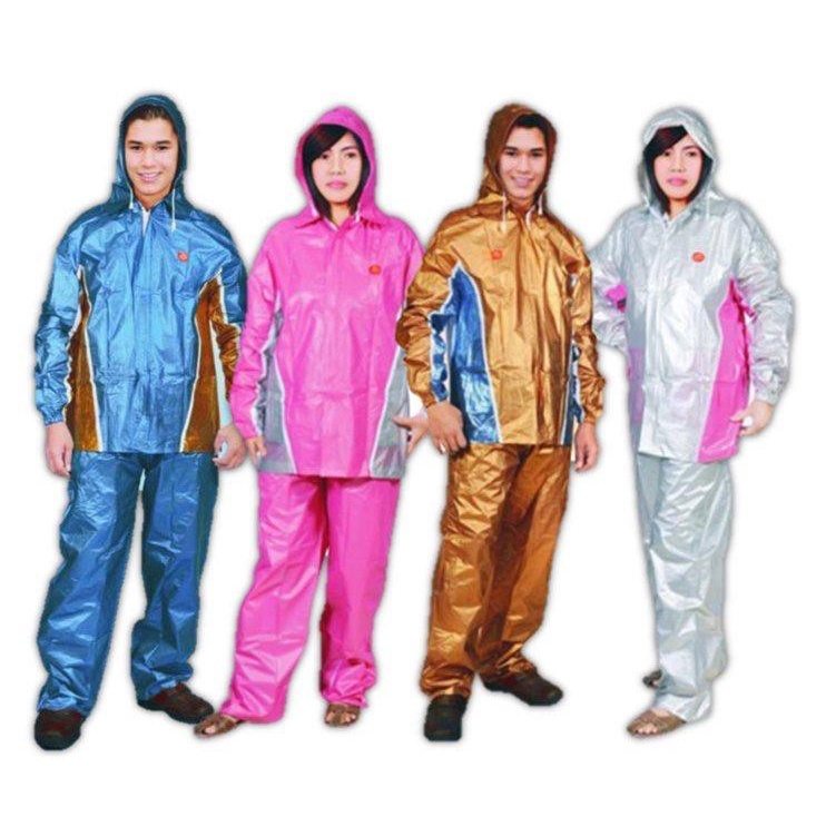Indoplast Fixie Jas Hujan Dewasa Pria Wanita Bahan Pvc Jaket celana