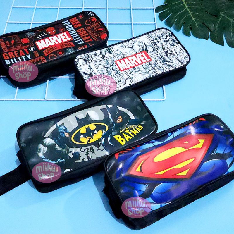 

H7Y TEMPAT PENSIL MOTIF COWOK SPIDERMAN / IRONMAN / CAPTAIN AMERICA / CARS