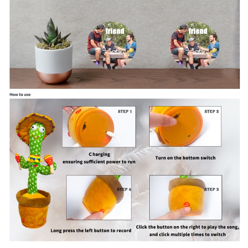 [100%Garansi] Kaktus Goyang Bicara Boneka Kaktus Goyang Cactus Toy Boneka Pintar Mainan Kaktus Bergoyang Kaktus Goyang Bicara Boneka Kaktus Goyang Dan Bicara Dancing Cactus Toy Kaktus Joget Goyang Kaktus Bisa Ngomong/Rekam/Bicara/Dancing