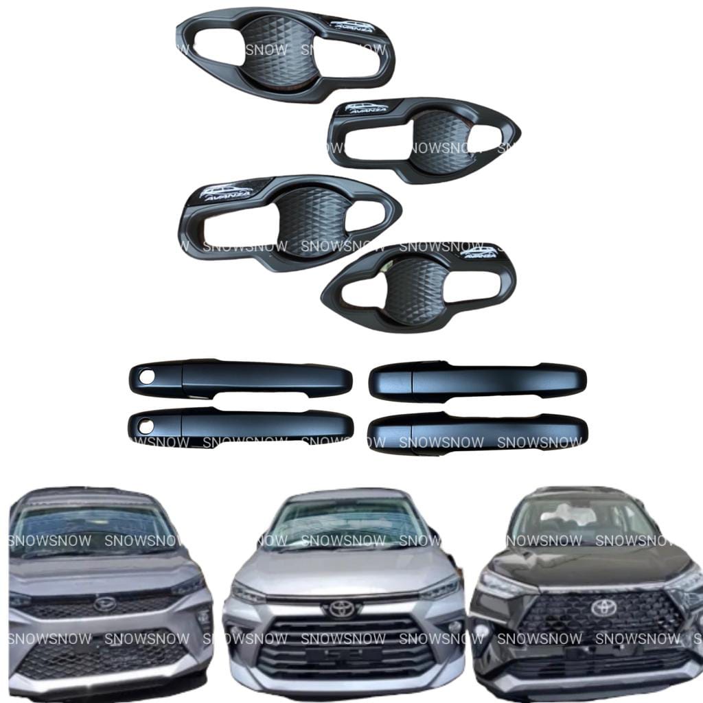 Paket Outer Handle Cover Avanza Xenia Veloz 2022 UP Non Smartkey Hitam