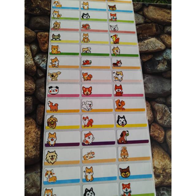 

STIKER LABEL NAMA WATERPROOF CORGI DOG