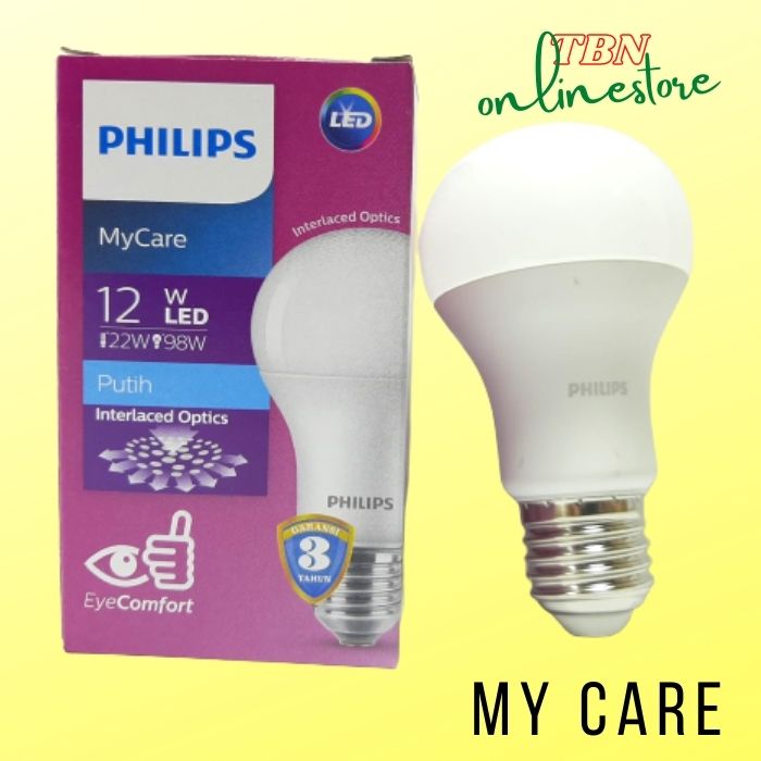 Lampu Philips MyCare LEDBulb 12W E27 6500K 230V Putih My Care