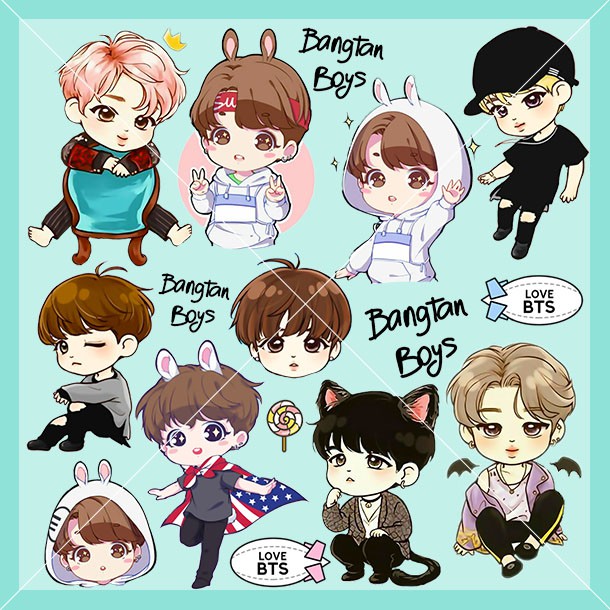 

❤️ Fabric Stickers ~ BTS series ❤️