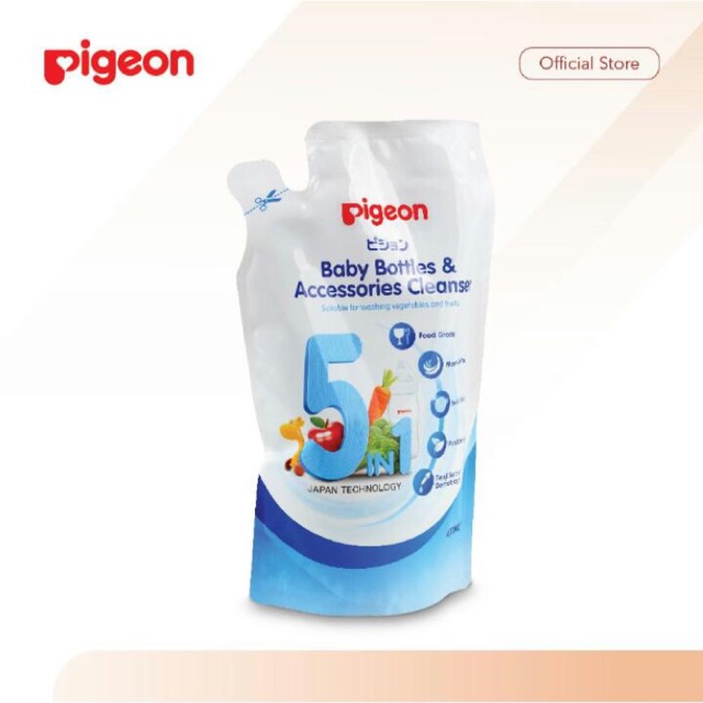 Pigeon Baby Bottle &amp; Accessories Cleanser 450ml Reffil